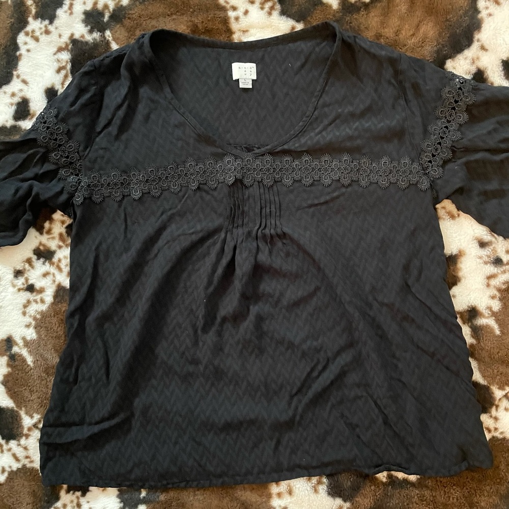 A new day black blouse size large